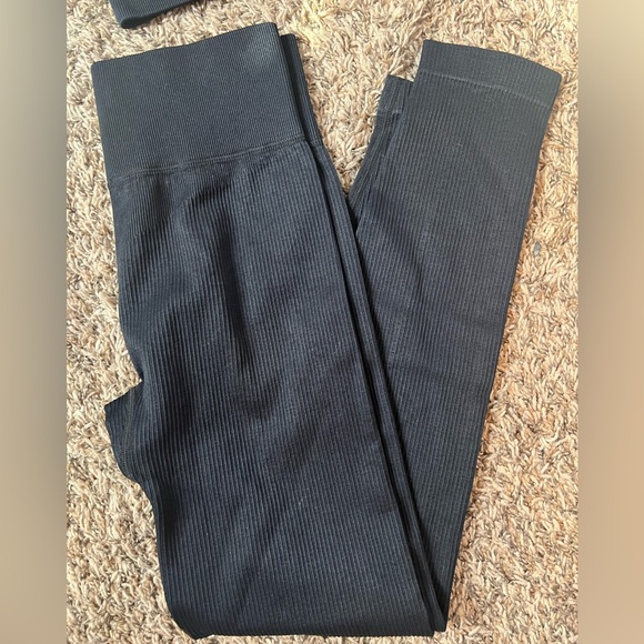 women’s viral OQQ slimming workout set ribbed black size medium NEW IN package - Picture 3 of 4